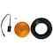 Truck-Lite 10 Series, Incandescent, Yellow Round, 1 Bulb, Marker Clearance Light, Pc, Black Pvc Grommet 10525Y - alternate 2